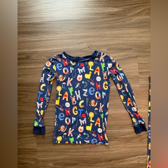 Little Sleepies Bamboo Blue Alphabet Kids Long Sleeve Pajama Set size 5/6 - Picture 7 of 8